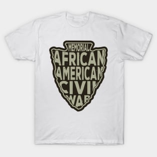 African American Civil War Memorial name arrowhead T-Shirt